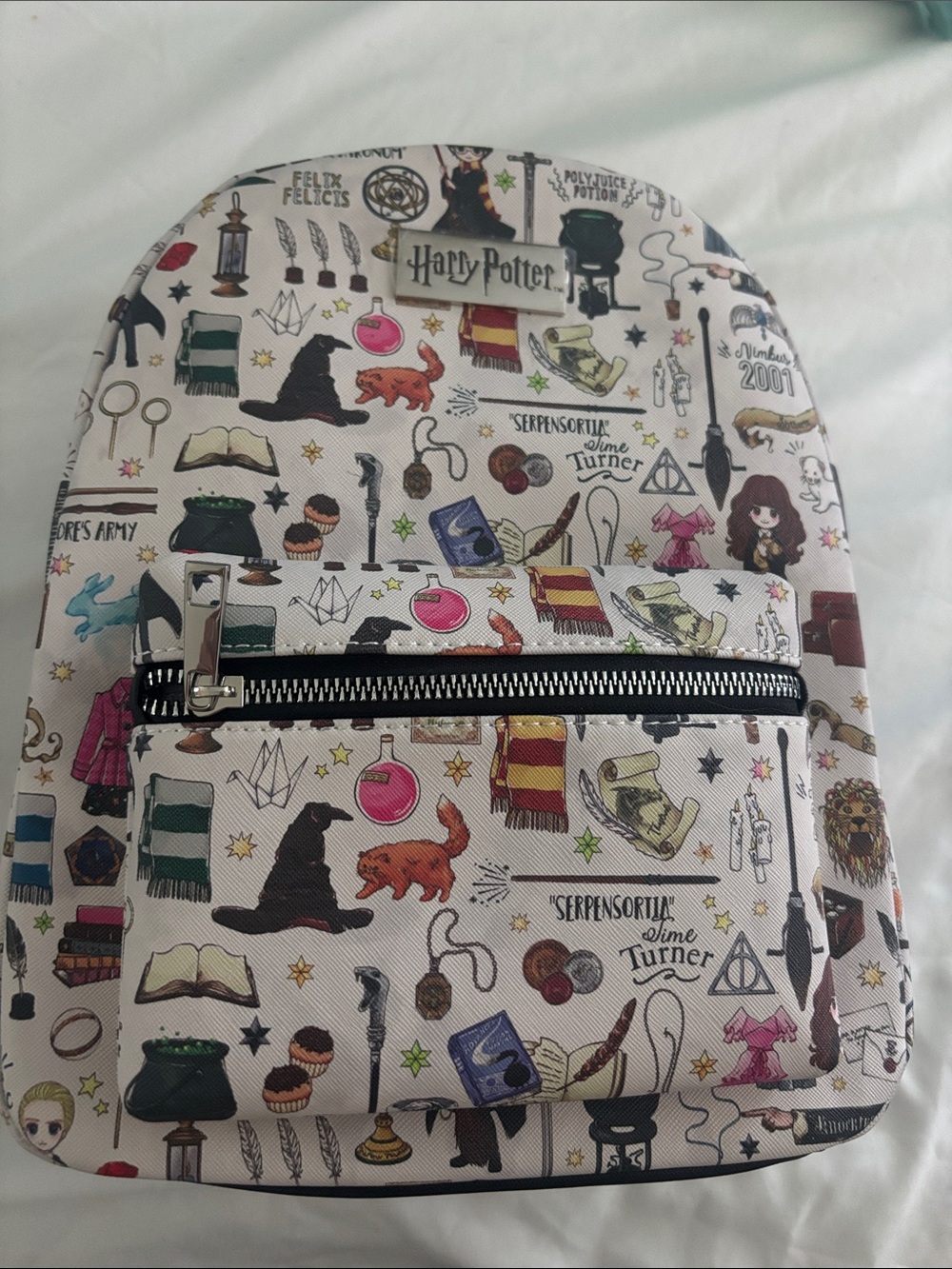 Warner Bros. Kids White Harry Potter Icon Pattern Mini Backpack